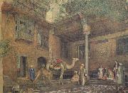 John Frederichk Lewis RA Courtyard of the Painter's House (mk46) china oil painting artist